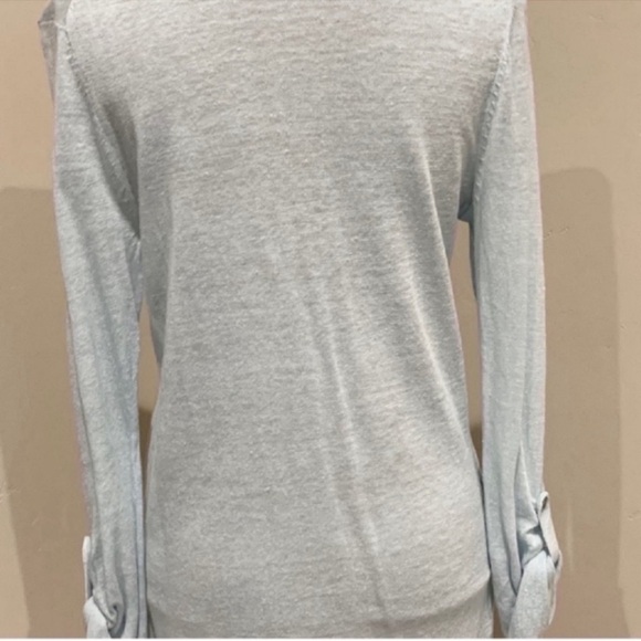 Ann Taylor Sky Blue Linen Cardigan s M - Picture 4 of 7